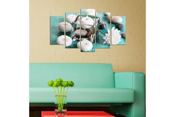 Canvasbilde Flowers 5-pk Flerfarget - 22x06 cm - Interiør - Maleri & posters - Lerretsbilder