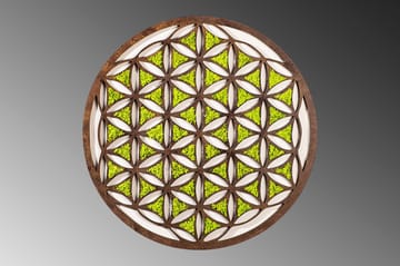 Canvasbilde Geometric - Grønn/Brun/Hvit - Interiør - Maleri & posters - Lerretsbilder