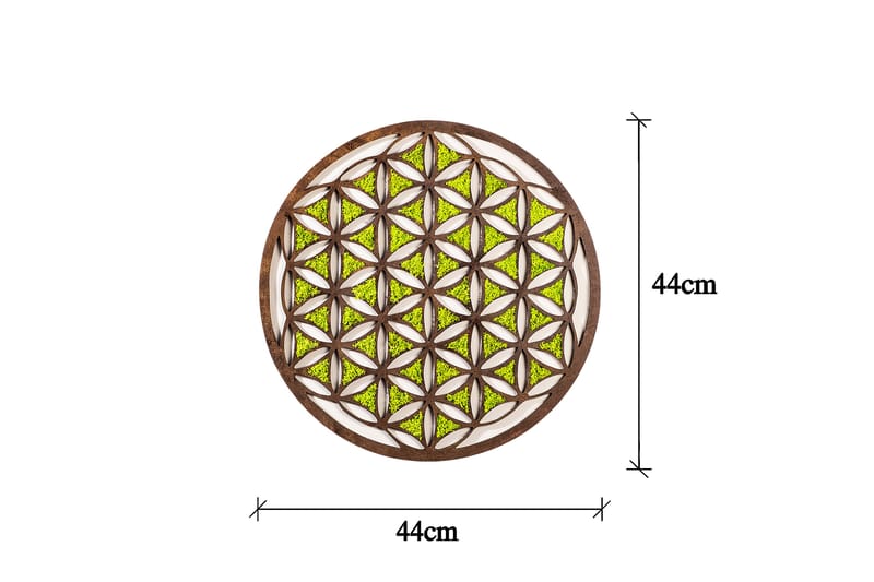 Canvasbilde Geometric - Grønn/Brun/Hvit - Interiør - Maleri & posters - Lerretsbilder