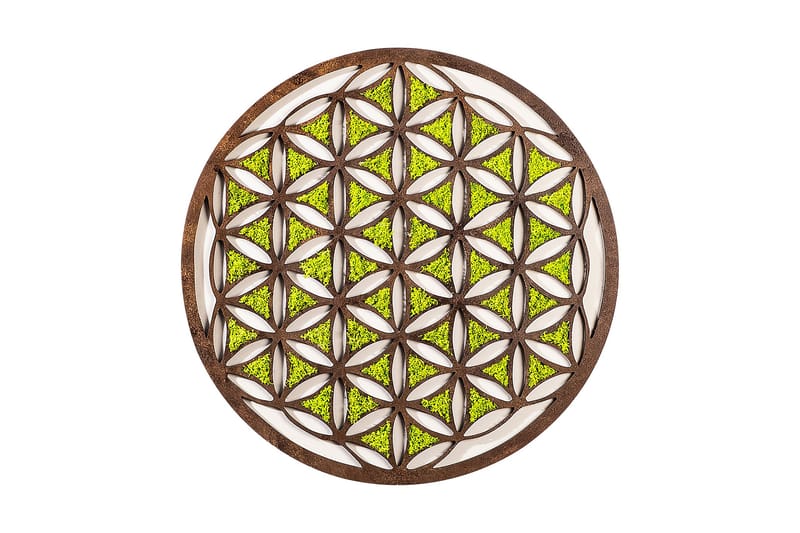 Canvasbilde Geometric - Grønn/Brun/Hvit - Interiør - Maleri & posters - Lerretsbilder