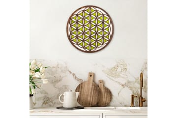 Canvasbilde Geometric - Grønn/Brun/Hvit - Interiør - Maleri & posters - Lerretsbilder