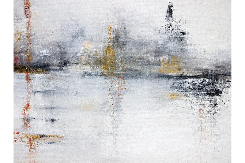 Canvasbilde Hvit abstrakt, 88x012 cm