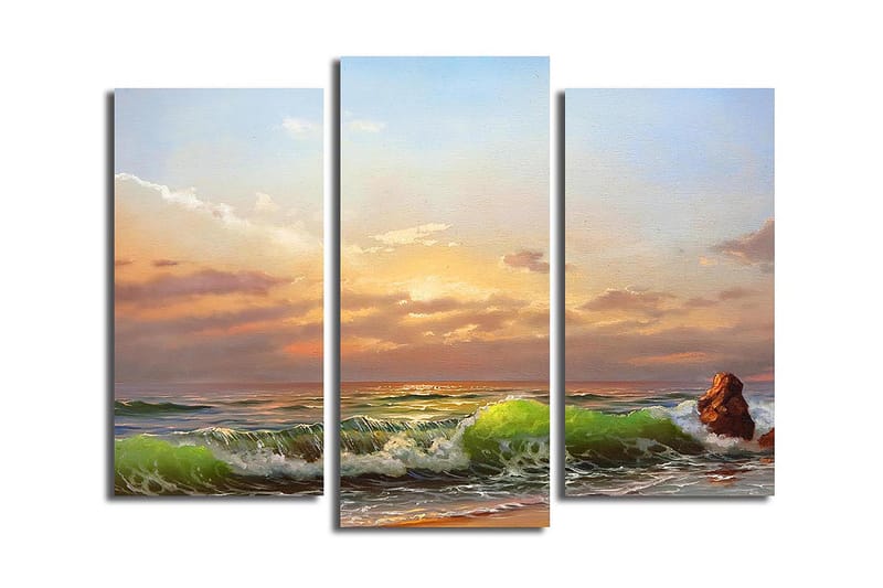 Canvasbilde Kitchen 3-pk Flerfarget - 22x03 cm - Interiør - Maleri & posters - Lerretsbilder
