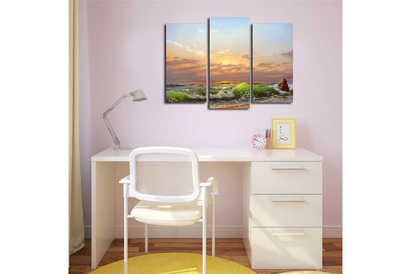 Canvasbilde Kitchen 3-pk Flerfarget - 22x03 cm - Interiør - Maleri & posters - Lerretsbilder