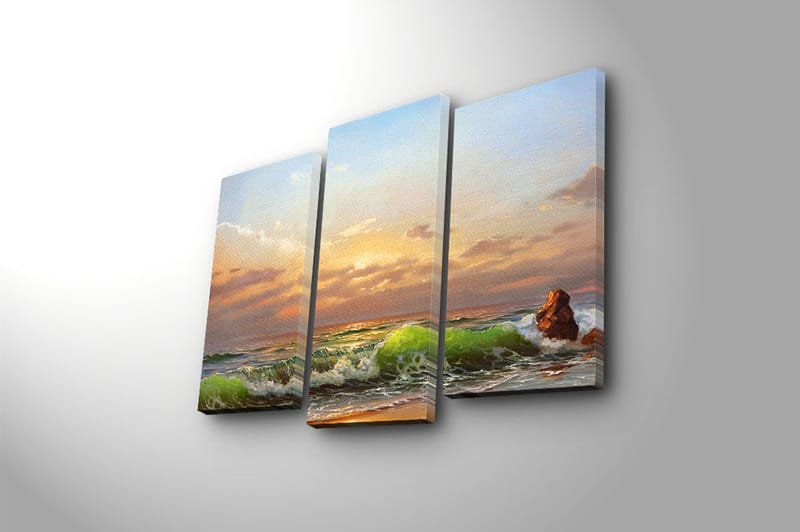 Canvasbilde Kitchen 3-pk Flerfarget - 22x03 cm - Interiør - Maleri & posters - Lerretsbilder