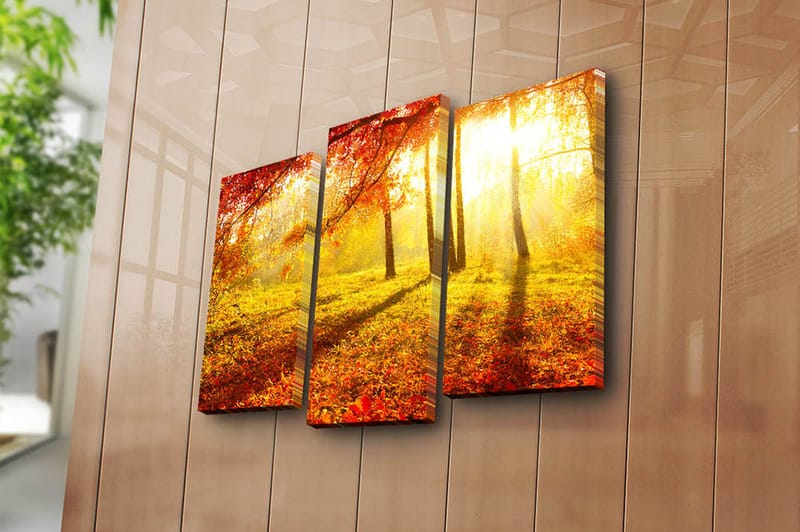 Canvasbilde Kitchen 3-pk Flerfarget - 22x03 cm - Interiør - Maleri & posters - Lerretsbilder