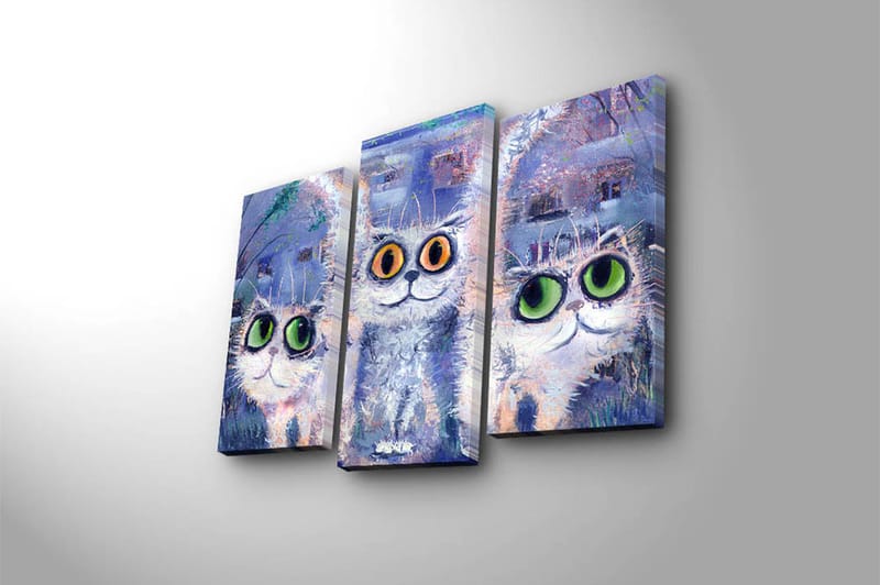 Canvasbilde Kitchen 3-pk Flerfarget - 22x03 cm - Interiør - Maleri & posters - Lerretsbilder