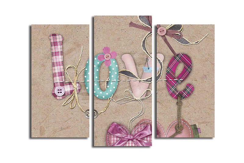 Canvasbilde Kitchen 3-pk Flerfarget - 22x03 cm - Interiør - Maleri & posters - Lerretsbilder