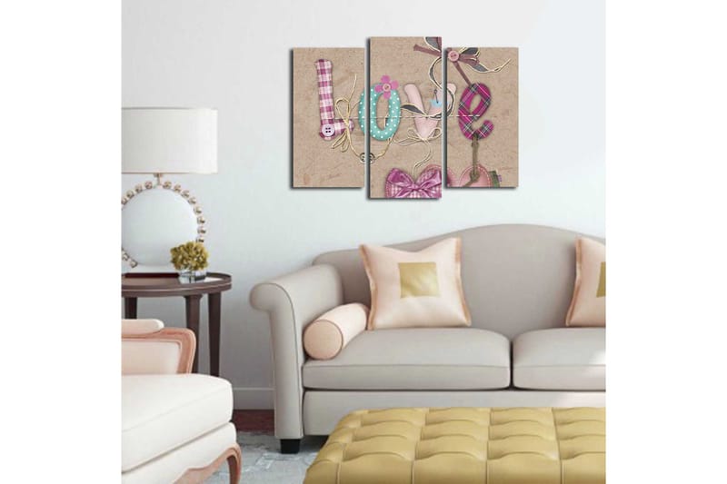 Canvasbilde Kitchen 3-pk Flerfarget - 22x03 cm - Interiør - Maleri & posters - Lerretsbilder