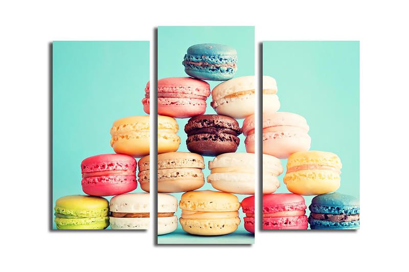 Canvasbilde Kitchen 3-pk Flerfarget - 22x03 cm - Interiør - Maleri & posters - Lerretsbilder