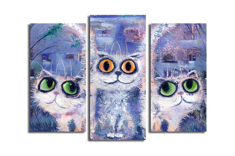 Canvasbilde Kitchen 3-pk Flerfarget, 22x03 cm