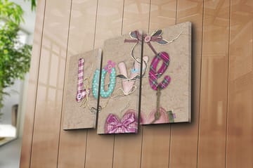 Canvasbilde Kitchen 3-pk Flerfarget - 22x03 cm - Interiør - Maleri & posters - Lerretsbilder