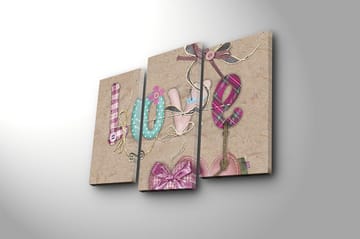 Canvasbilde Kitchen 3-pk Flerfarget - 22x03 cm - Interiør - Maleri & posters - Lerretsbilder