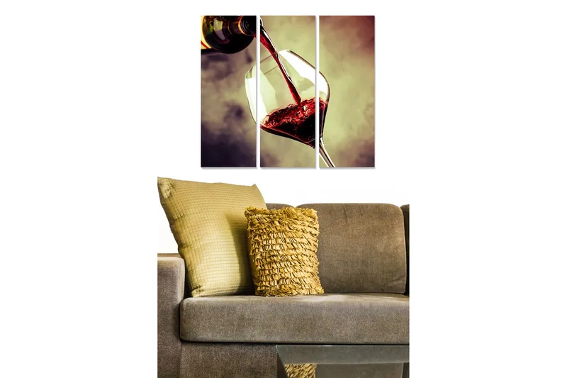 Canvasbilde Kitchen 3-pk Flerfarget, 22x05 cm