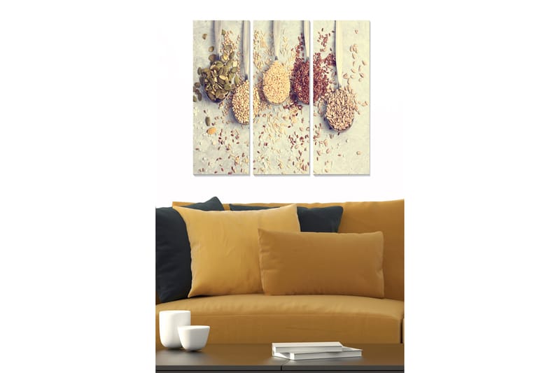 Canvasbilde Kitchen 3-pk Flerfarget, 22x05 cm