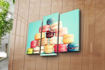 Canvasbilde Kitchen 3-pk Flerfarget - 22x03 cm - Interiør - Maleri & posters - Lerretsbilder