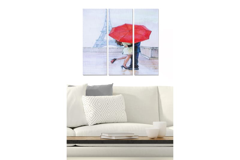 Canvasbilde Love 3-pk Flerfarget - 22x05 cm - Interiør - Maleri & posters - Lerretsbilder