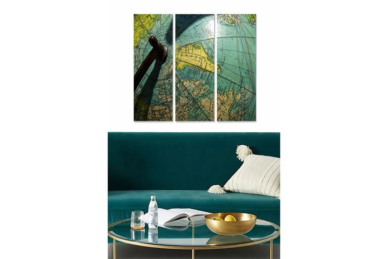 Canvasbilde Map 3-pk flerfarget, 22x05 cm