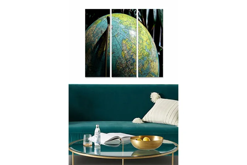 Canvasbilde Map 3-pk flerfarget, 22x05 cm