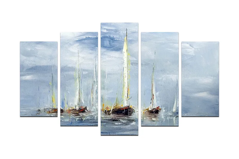 Canvasbilde Marina 5-pk Flerfarget, 22x06 cm