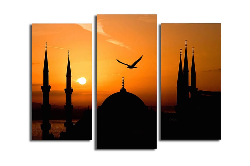 Canvasbilde Music 3-pk flerfarget - 22x03 cm - Interiør - Maleri & posters - Lerretsbilder