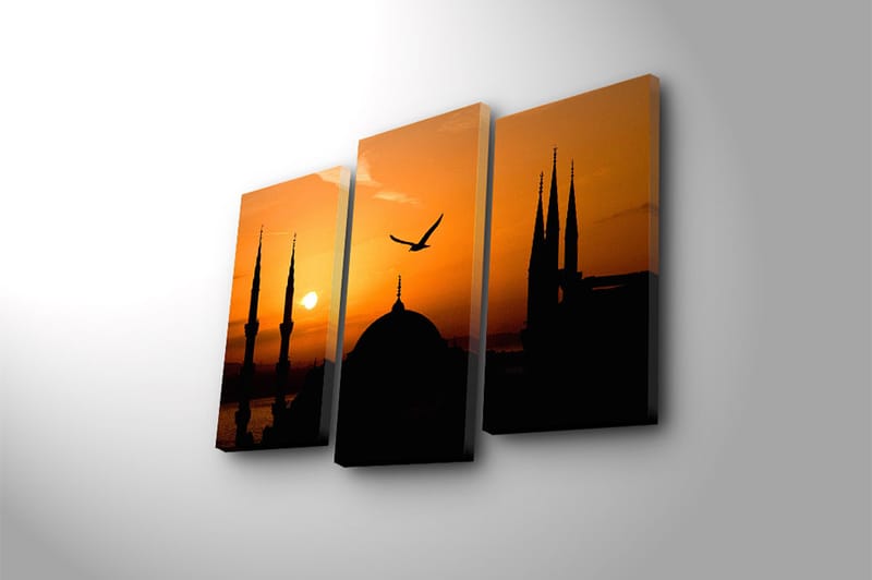 Canvasbilde Music 3-pk flerfarget - 22x03 cm - Interiør - Maleri & posters - Lerretsbilder