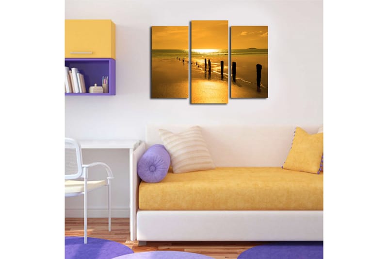 Canvasbilde Music 3-pk flerfarget - 22x03 cm - Interiør - Maleri & posters - Lerretsbilder