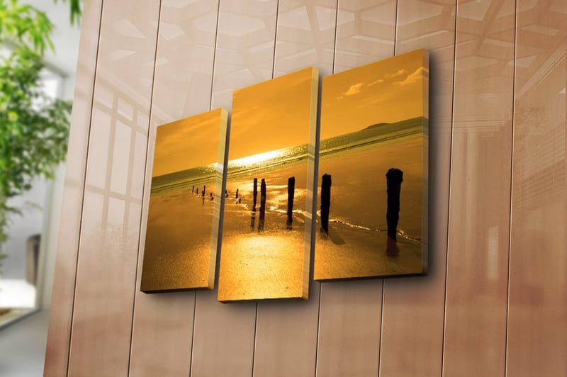 Canvasbilde Music 3-pk flerfarget - 22x03 cm - Interiør - Maleri & posters - Lerretsbilder