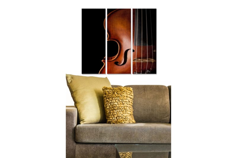 Canvasbilde Music 3-pk flerfarget - 22x05 cm - Interiør - Maleri & posters - Lerretsbilder