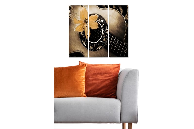Canvasbilde Music 3-pk flerfarget - 22x05 cm - Interiør - Maleri & posters - Lerretsbilder