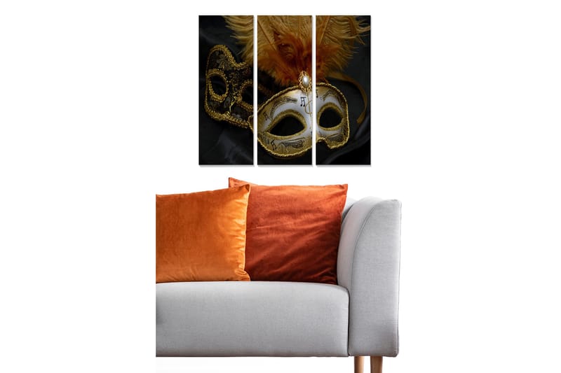 Canvasbilde Music 3-pk Flerfarget, 22x05 cm