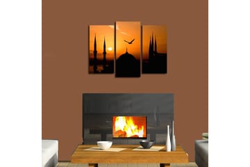 Canvasbilde Music 3-pk Flerfarget - 22x03 cm - Interiør - Maleri & posters - Lerretsbilder