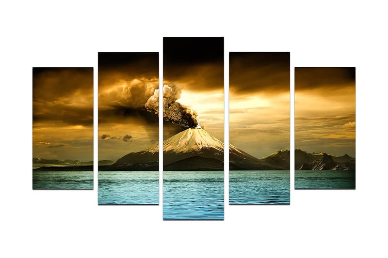 Canvasbilde Nature 5-pk Flerfarget - 22x06 cm - Interiør - Maleri & posters - Lerretsbilder