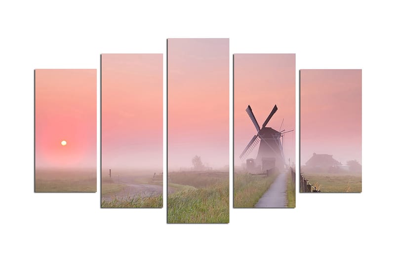Canvasbilde Nature 5-pk Flerfarget - 22x06 cm - Interiør - Maleri & posters - Lerretsbilder