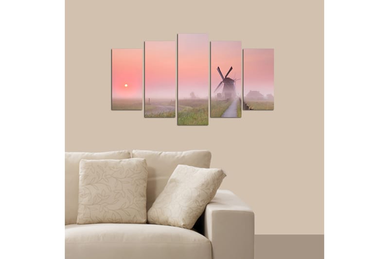 Canvasbilde Nature 5-pk Flerfarget - 22x06 cm - Interiør - Maleri & posters - Lerretsbilder