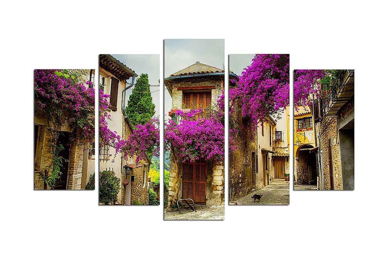 Canvasbilde Nature 5-pk Flerfarget - 22x06 cm - Interiør - Maleri & posters - Lerretsbilder