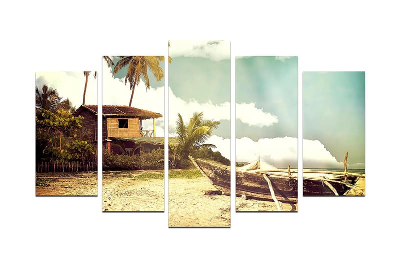 Canvasbilde Nature 5-pk Flerfarget - 22x06 cm - Interiør - Maleri & posters - Lerretsbilder