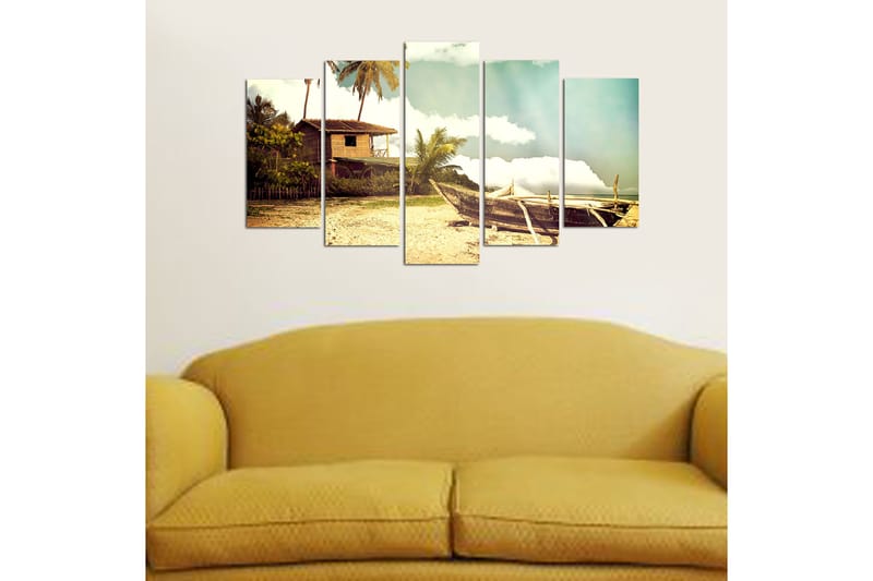 Canvasbilde Nature 5-pk Flerfarget - 22x06 cm - Interiør - Maleri & posters - Lerretsbilder