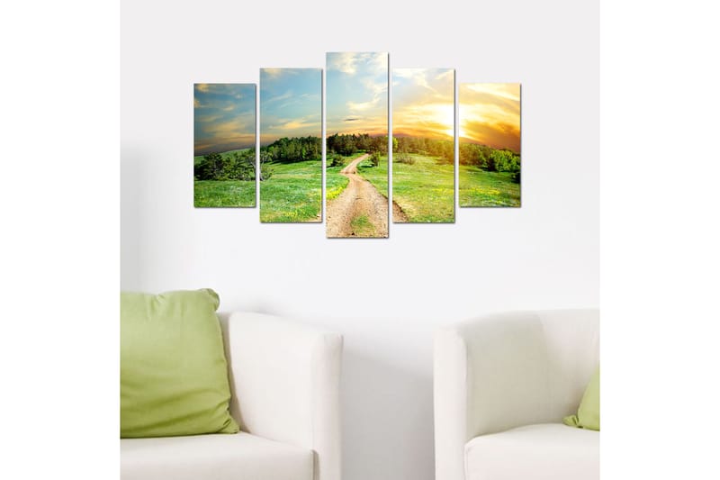 Canvasbilde Nature 5-pk Flerfarget - 22x06 cm - Interiør - Maleri & posters - Lerretsbilder