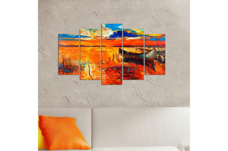 Canvasbilde Nature 5-pk Flerfarget - 22x06 cm - Interiør - Maleri & posters - Lerretsbilder