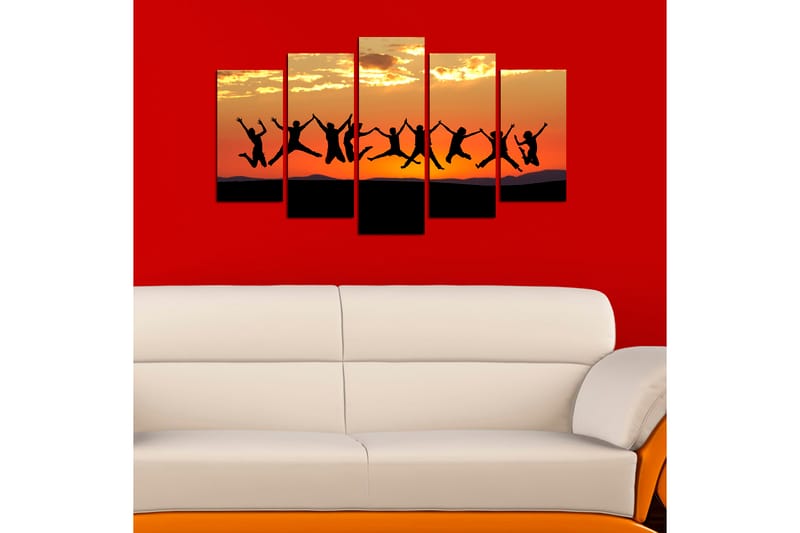 Canvasbilde Nature 5-pk Flerfarget - 22x06 cm - Interiør - Maleri & posters - Lerretsbilder