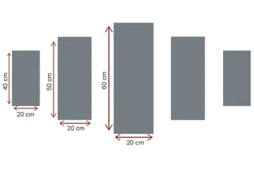 Canvasbilde Nature 5-pk Flerfarget - 22x06 cm - Interiør - Maleri & posters - Lerretsbilder