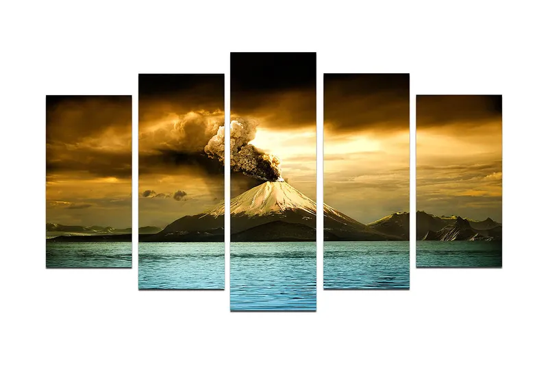 Canvasbilde Nature 5-pk Flerfarget, 22x06 cm