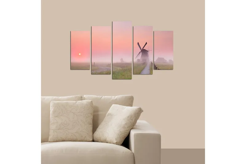Canvasbilde Nature 5-pk Flerfarget - 22x06 cm - Interiør - Maleri & posters - Lerretsbilder