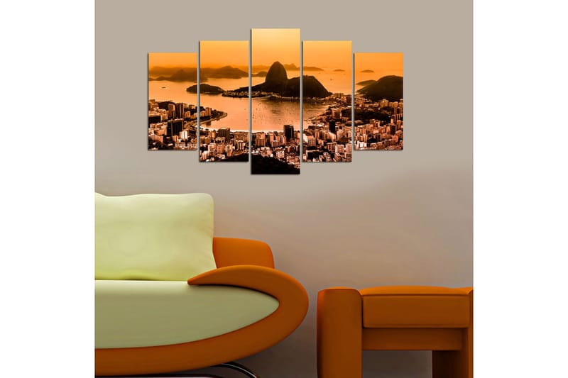 Canvasbilde Nature 5-pk Flerfarget - 22x06 cm - Interiør - Maleri & posters - Lerretsbilder