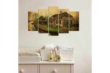 Canvasbilde Nature 5-pk Flerfarget - 22x06 cm - Interiør - Maleri & posters - Lerretsbilder