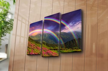 Canvasbilde Nautical 3-pk Flerfarget - 22x03 cm - Interiør - Maleri & posters - Lerretsbilder