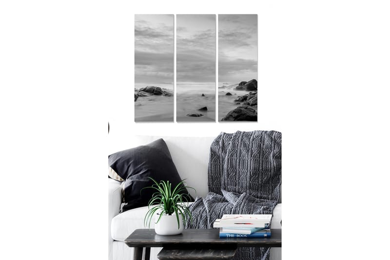 Canvasbilde Nautical 3-pk Flerfarget - 22x05 cm - Interiør - Maleri & posters - Lerretsbilder