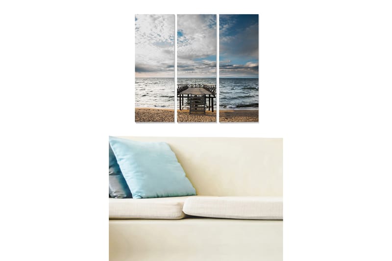 Canvasbilde Nautical 3-pk Flerfarget, 22x05 cm