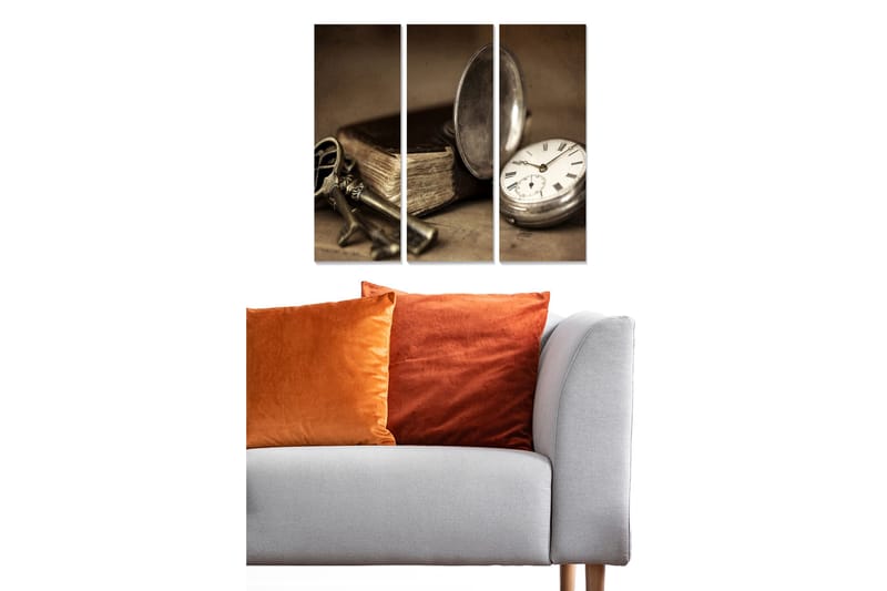 Canvasbilde Nostalgia 3-pk Flerfarget, 22x05 cm